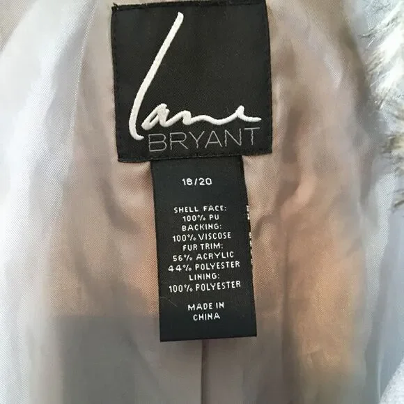 Lane Bryant faux leather fur collar moto jacket 18 - Picture 7 of 10